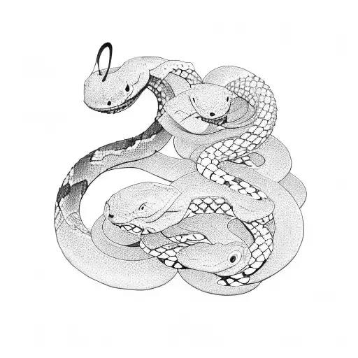 Cherry Blossom And Snake And Katana