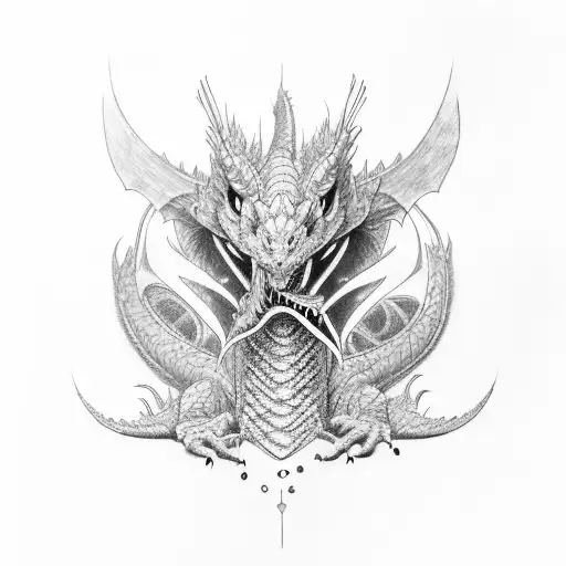 A Robotic Dragon Breathing Fire Made Of Binary Code