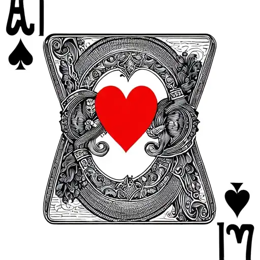Queen Of Heart Playing Card Deck