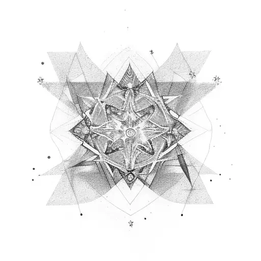 Abstract With Nevus And Stars