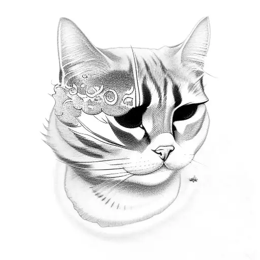 Cat Eye With Glowing Smoke