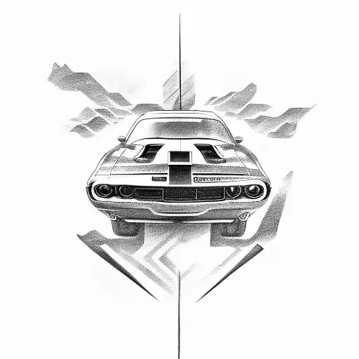 Dodge Challenger Car And An Boy In New York After Hard Way