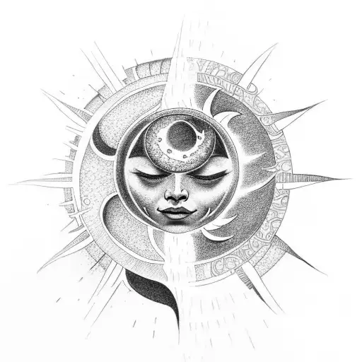 An Eclipse Merging The Sun And Moon