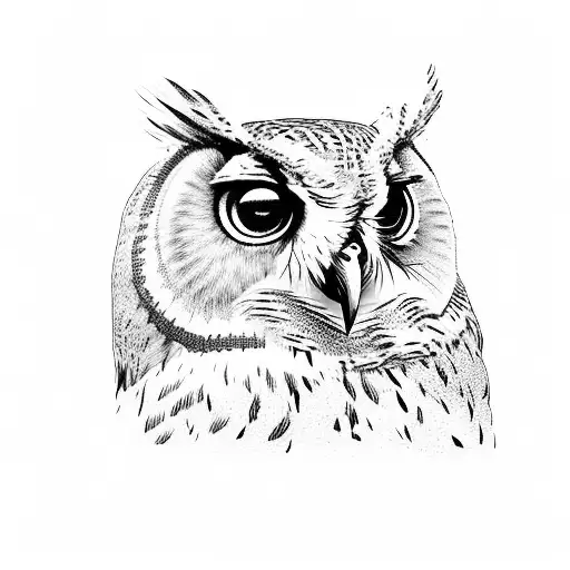 Owl With Bright Eyes