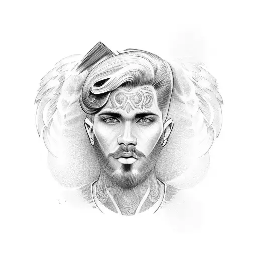 A Portrait Of A Barber With Angelic Features