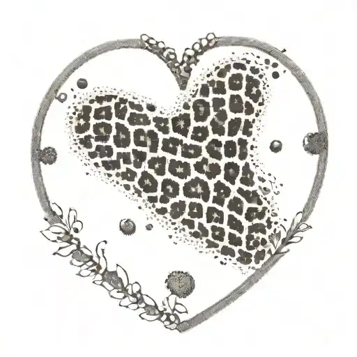 A Delicate Leopard Print Heart With The Initials Of Your Children Hidden Within The Spots