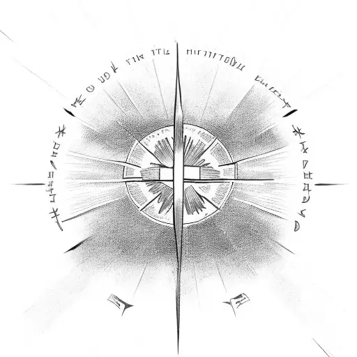 Inspirational Bible Verse With A Cross And Sunshine Rays Around The Bible Verse