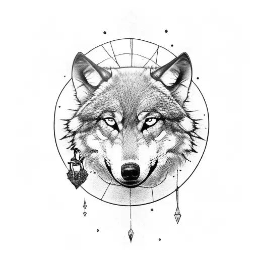 Trust Symbolized By A Wolf Guarding A Locked Treasure Chest