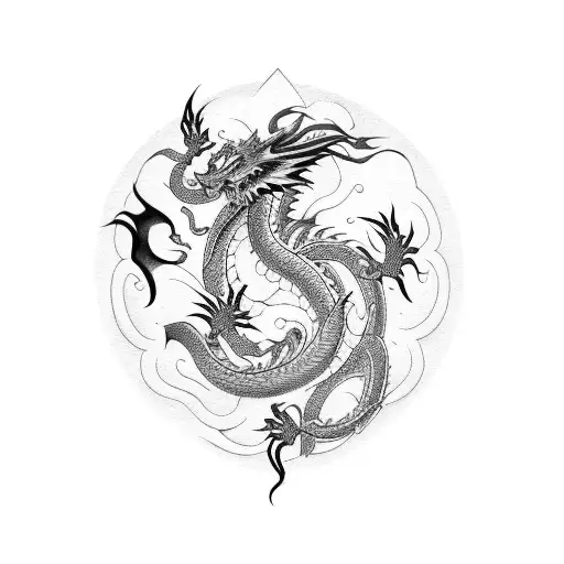 Asian Dragon Back