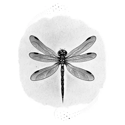 Dragonfly On Peacock Feather