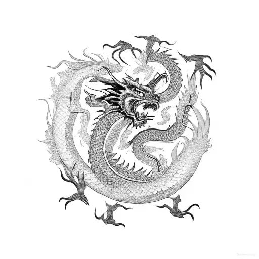 Asian Dragon Back