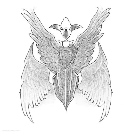 Original Mighty Ducks Logo With Angel Wings