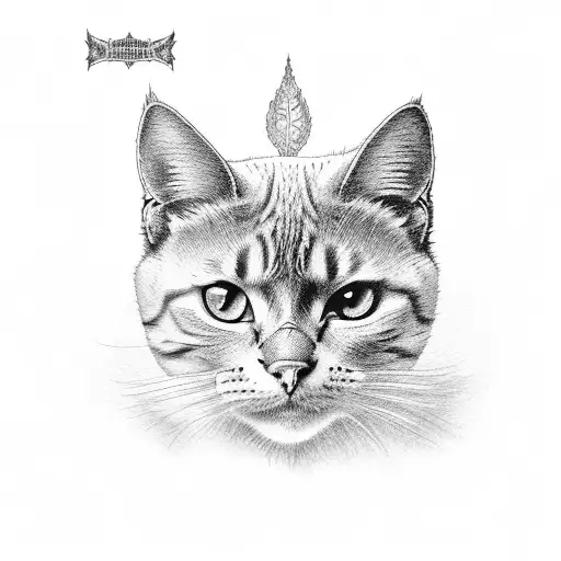 Blakc Cat With Smotke Texture