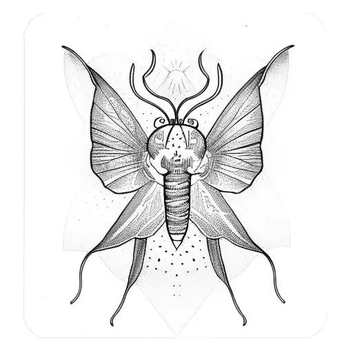 Luna Moth Tarot Card Style