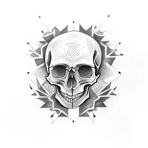 Skull To Cover 5 Point Star
