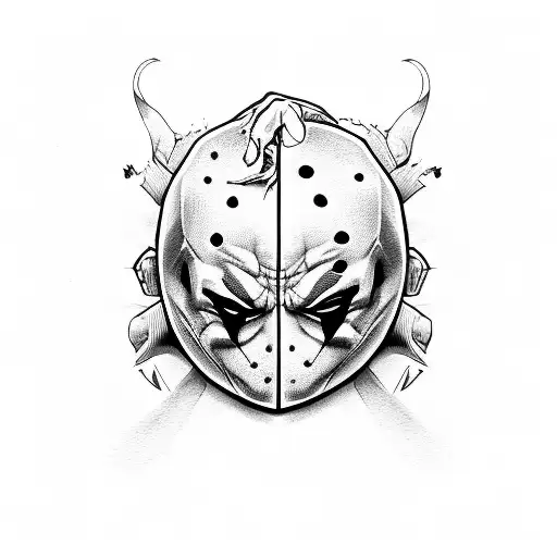 Joker And Deadpool Face Mash Up