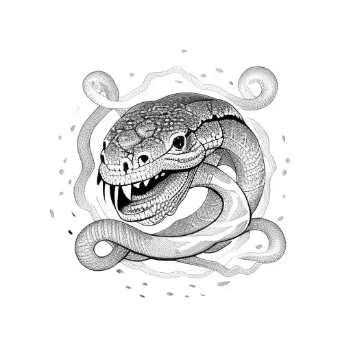 Last Name Tever Ball With Snake