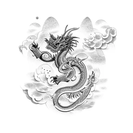 Locomotive With A Japanese Dragon