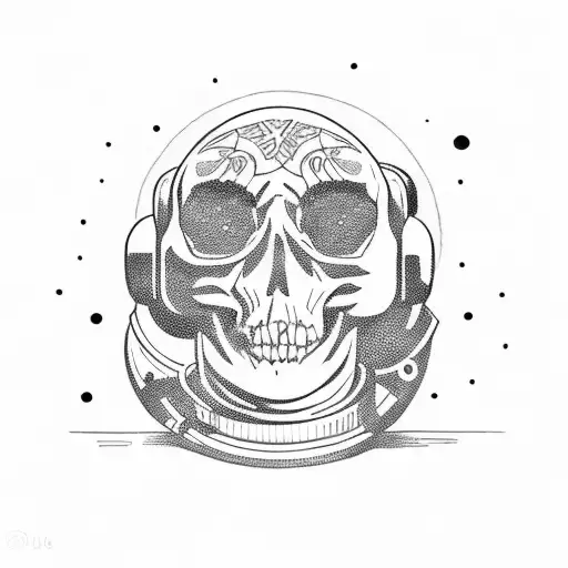 Astronaut With A Skull