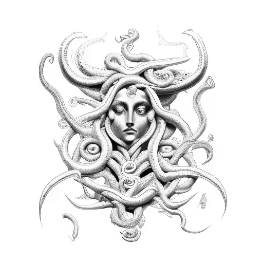 Medusa With Libra Zodiac Sign