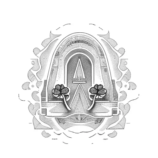 St Louis Gateway Arch In A Shamrock