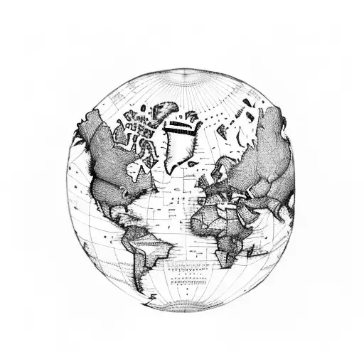 A Detailed World Map With Musical Instruments Scattered Across Different Continents