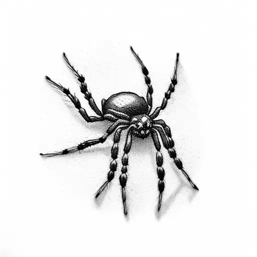 Little Spider Webbing Down Mans Nipple