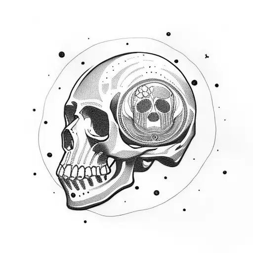 Astronaut With A Skull