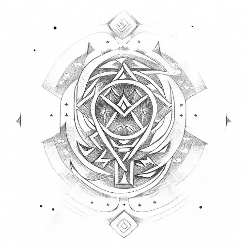 Norse Mythology Surrounded By Runes And Nordic Symbols