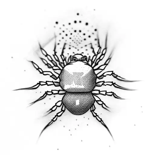 Little Spider Hanging On A Mans Nipple