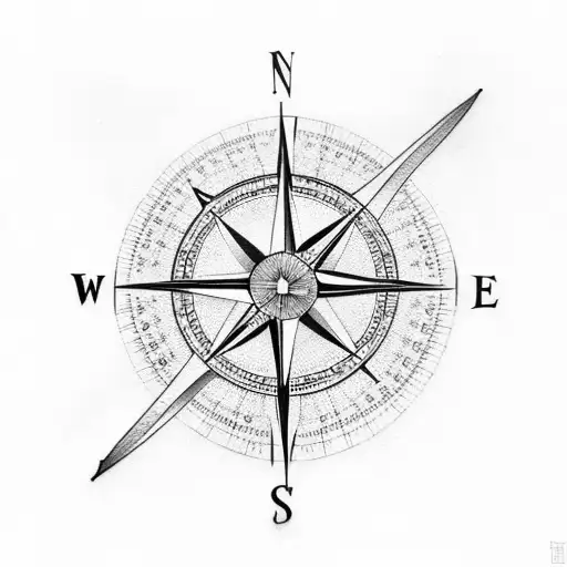 Compass Tattoo With The Quote Not All Those Who Wander Are Lost