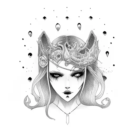 A Scary Girl Sitting On A Swing