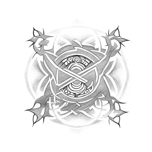 A Dotwork Tattoo Of A Naruto Character Summoning A Powerful Jutsu