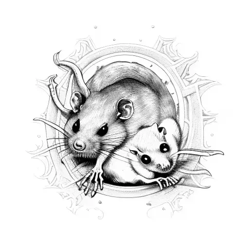 Necromancer Rat Raising Skeleton Rat From The Dead