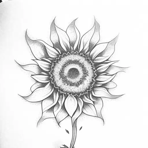 A Sunflower Growing Out Of A Book