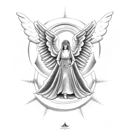 Angel With Tattoos On A Donut Float