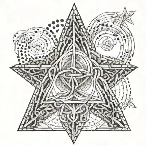 An Abstract Representation Of The Holy Trinity Knot Merged