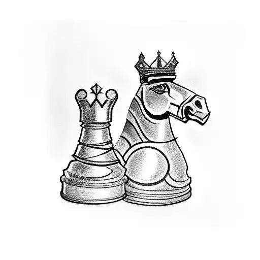 Chess King And Queen In Realism