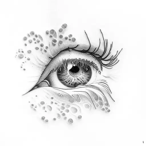 A Mother's Eyes With A Floral Motif