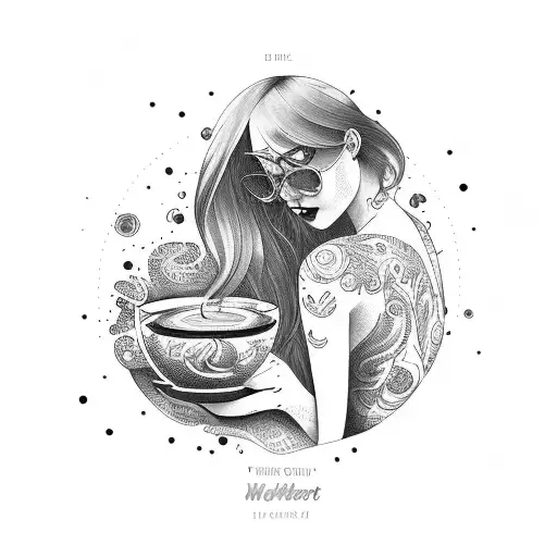 Woman In Coffee Bathtub