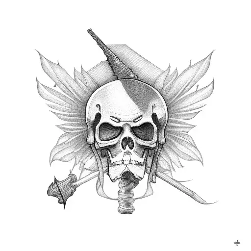 Grim Reaper Palm Leaf