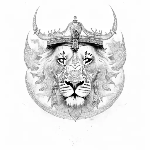 Maharana Pratap With Lion