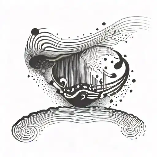 An Abstract Design Of A Music Wave Morphing Into A Cozy Bed