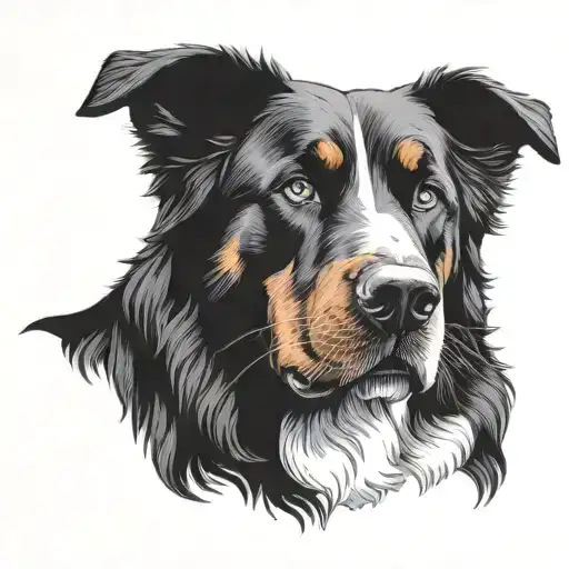 Bernese Mountain Dog Blac Panther With Blue Eyes