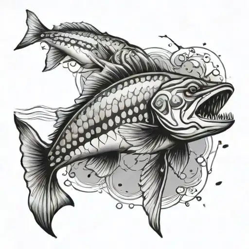 Design A Tattoo That Incorporates The Florida State Logo With Elements Of Offshore Fishing