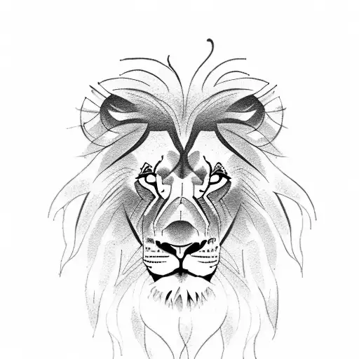 Lion With Main Turning Into A Willow Tree