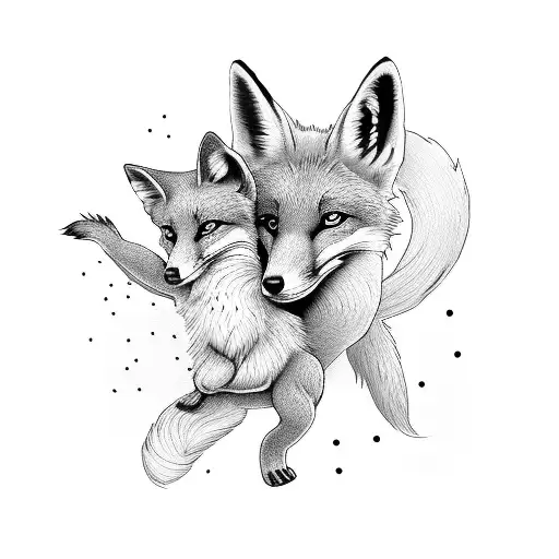 A Child Riding On The Back Of A Fox While Holding A Medical Bag