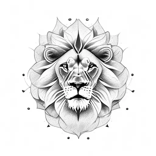 Lion Inside A Rose