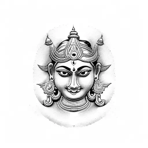 A Hindu God Holding A Money Bag