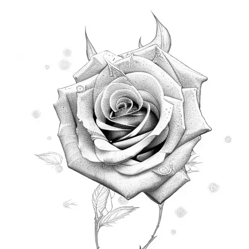 Rose With A A Name As The Stem